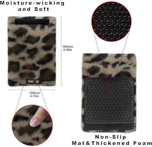 SPRING SEAON Walker Hand Pads Fluffy Walker Handle Cushions Non-Slip Universal Walker Grips Padded Hand Covers Soft Pads for Walkers for Seniors Walker Pads for Handles Folding Rolling Wheelchair, Rollator Handle, Elderly Grippers 2 Pack