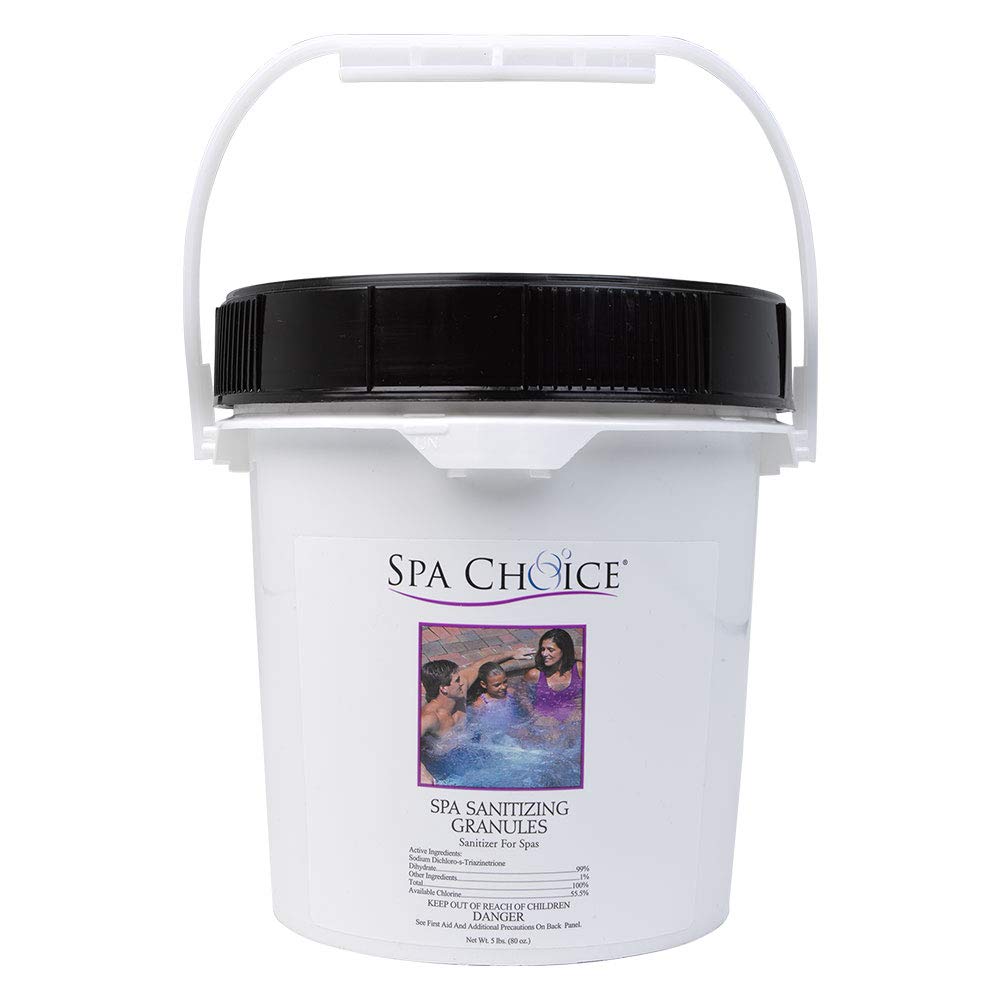 SpaChoice 5-Pounds 2-Pack Premium Spa Sanitizing Granules, Spa Chlorine Granules for Hot Tub, Made in USA