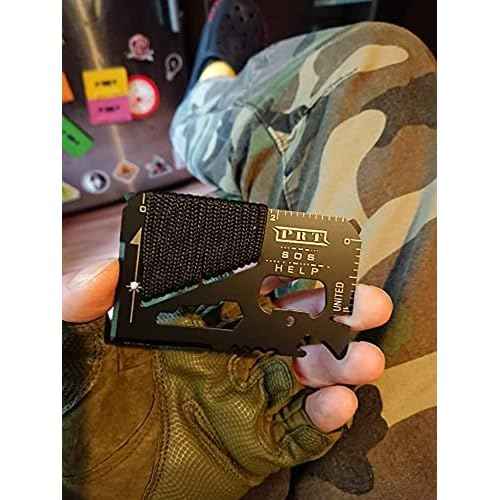 14 in 1 Beer Opener Survival Card Tool,Credit Card Sized Wallet Multitools Gift for Men & Gadgets Tactical Survival Tools (5 PCS)