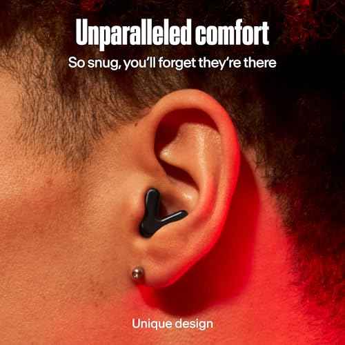 Alpine Tune Earplugs, Concert Ear Plugs for Noise Reduction, High Fidelity Music Quality, 19dB Hearing Protection with Crystal Clear Sound, Incl. 4 Sizes, For Parties, Raves, Festivals & Clubs, Black