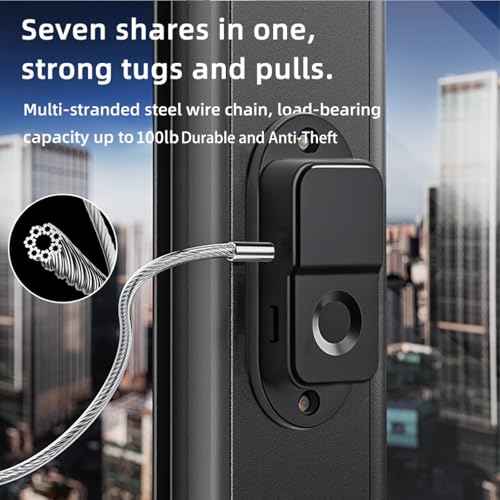 Fingerprint Fridge Lock, Refrigerator Lock with Fingerprint, for Fridge, Cabinet Locks, Drawers, Dishwasher, Toilet and Cabinet Locks Baby Proofing, 3M Adhesive No Drilling (Black)