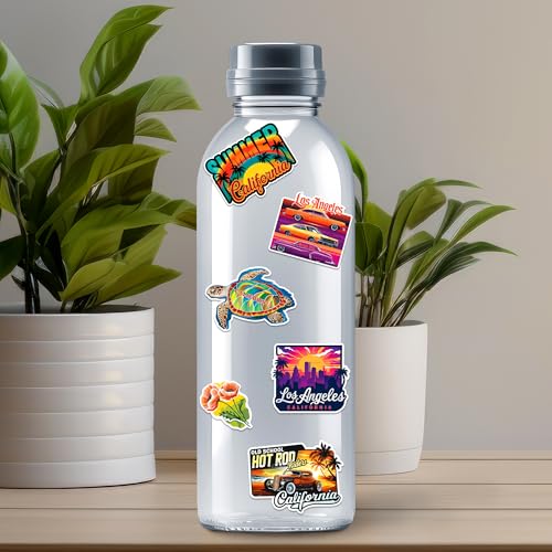 California State Travel Stickers 50 Pieces Vinyl Waterproof Decal for Laptop Water Bottle Phone Car Window Bike Motorcycle Stakeboard Scrapbook CA Sticker Gifts