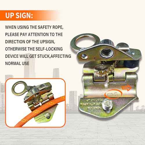 Rope Grab Fall Protection-Auto Locking Rope Grabs Fall Arrester,Used with 5/8¡± Lifeline Rope for Construction,Climbing, Fall-Protection Comply,Aerial Work