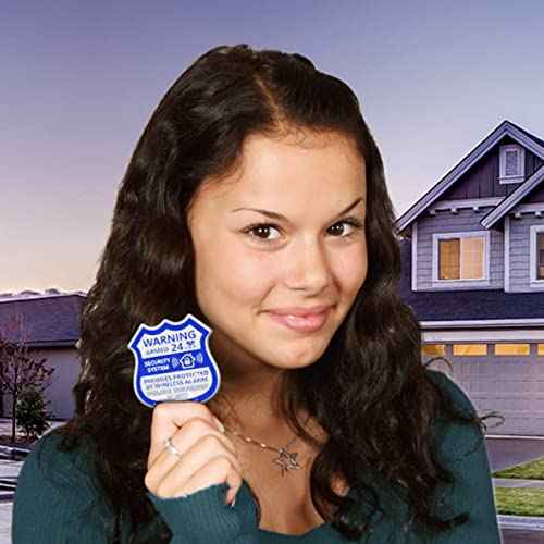 Psyfer¢ç (Fade-Free) 6 Pack - Small Alarm Security Outdoor UV Window Stickers [Made in USA]