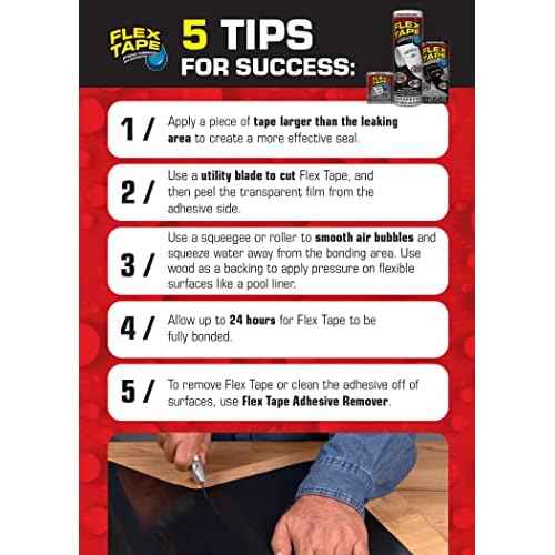 Flex Tape, Mini, White, Original Thick Flexible Rubberized Waterproof Tape - Seal and Patch Leaks, Works Underwater, Indoor Outdoor Projects - Home RV Roof Plumbing and Pool Repairs