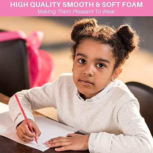 Quality Pink Foam Earplugs - 200 Pairs of Comfortable Ear Plugs for Sleeping, Snoring, & Work - Designed for Small Ear Canals; Women, Kids, or Children - Individually Wrapped & Disposable - NRR 30 dB