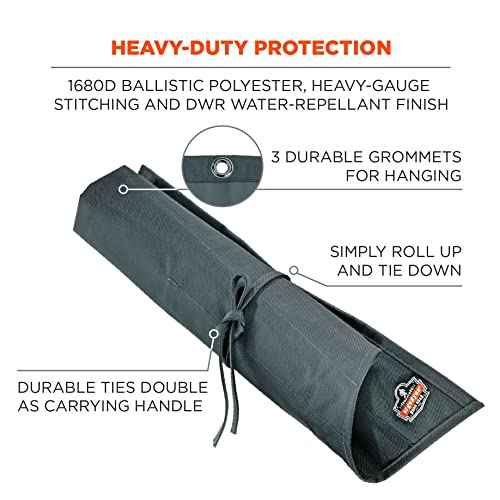 Arsenal 5872 Wrench Roll-Up Pouch, Tall, 14-Pockets, Gray