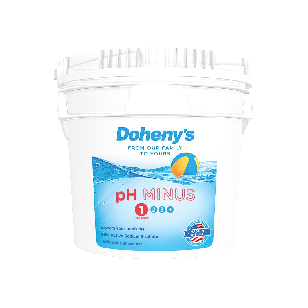 Doheny's pH Minus | pH Down for Pools | Sodium Bisulfate Dry Acid | Fast Acting pH Reducer | Pool Water Balancer | Pro Strength | Works in All Pool Types | Proudly Made in USA | 30 lb