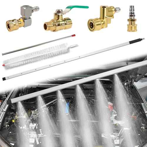 Gekufa 39'' Car Radiator Cleaning Wand, 25¡Æ Fan Nozzle Radiator Genie Water Air Cleaning Wands, High-Pressure Washer Radiator Wand with 1/4'' Quick Coupler (4500PSI)