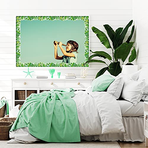 Eucalyptus Border Bulletin Board Classroom Boho Bulletin Wall Decor Trim Border Decor Wall Decals Border Tropical Leaves Greenery Wall Decoration (Boho Style, 59ft)