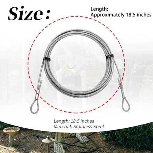 18.5 ft Replacement Tether Cable Guy Wire Compatible with 12 ft Skeleton,Tether Cable Guy Wire ensures Reliable Support System