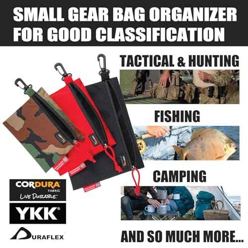 Rough Enough Small Tool Pouch Bag with Zipper Multipurpose Storage Organizer 3 Pack for Tactical Camping Fishing Hunting Survival Gear and Supplies