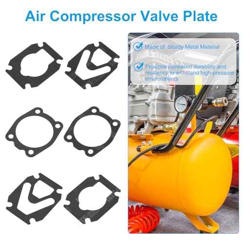 PATIKIL Pad Air Compressor Valve Plate Replacement Kit, 3 in 1 Air Compressor Cylinder Head Base Valve Plate Paper Sealing Gasket, Black (3 Set)