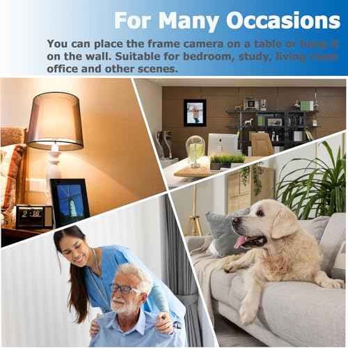 Hidden Camera Frame - Nanny Cam for Indoor Security - Spy Camera with Photo Frame - No WiFi - SD Card Not Included