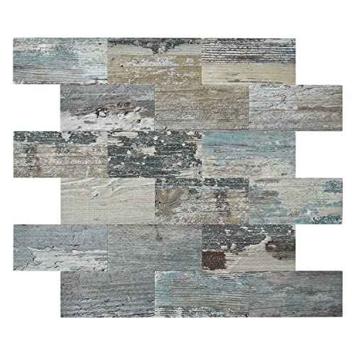 Art3d 5-Sheet (Pack Of 5) Wall Panel Wood, Green