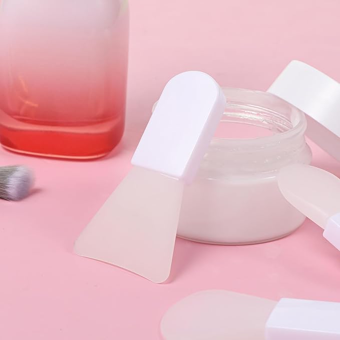 3 Pcs Silicone Face Mask Applicator Mini Makeup Spatula Brush Set, Portable Beauty Tools for Cosmetic Mask, Eye Cream, Body Lotion, Serum, Body Butter