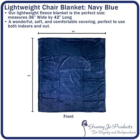 Granny Jo Products Lightweight Wheelchair Blanket Navy Blue