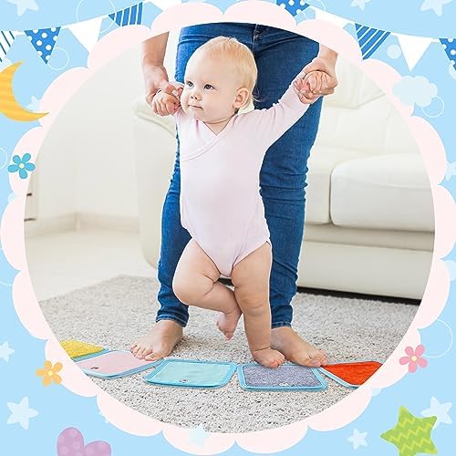 Haull 15 Set Sensory Mats Assorted Textured Sensory Floor Tiles Room Wall Panel Sensory Exercise Tactile Toy for Autistic Children Kids Baby Toddler Fidgeting Activity(Square,5.91 Inch)