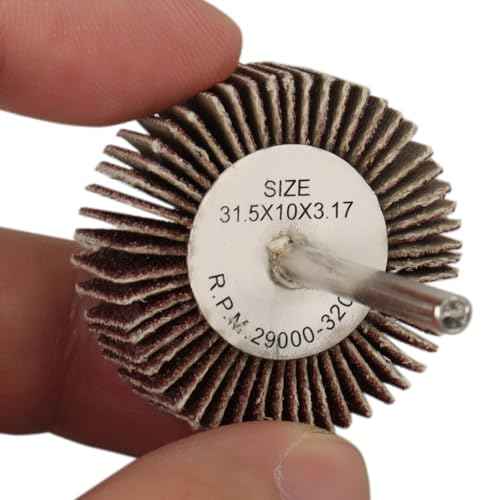 Rocaris 10 Pack Flap Wheel, 120 Grit for Rotary Tools£¬1/8 inch Shank (32X10X3)