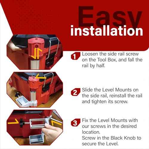 Extension Level Mount Holder Organizer for Milwaukee Packout Tool Box, Bracket for Organization and Storage, Space Saving