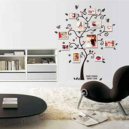 Kiddale DIY Photo Tree Wall Decals,Removable PVC Adhesive Family Wall Stickers Mural Art Home Decor
