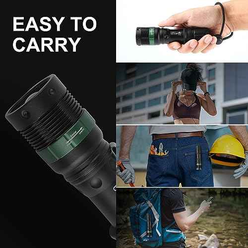 ULTRAFIRE 2pc 11-Inch Signal Traffic Wand Safty LED Flashlight 250 Lumen, Red Flashing Mode, Wrist Strap Lanyard, Side Clip, Orange Finish for Kids Outdoor Camping