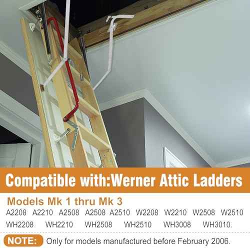 55-1 Attic Ladder Spreader Hinge Arms Compatible with Werner Models Mk 1 Thru Mk 3, A2208 A2210 A2508 A2510 W2208 W2210 W2508 W2510 WH2208 WH2210 WH2508 WH2510 WH3008 WH3010, MFG 2006 and Older