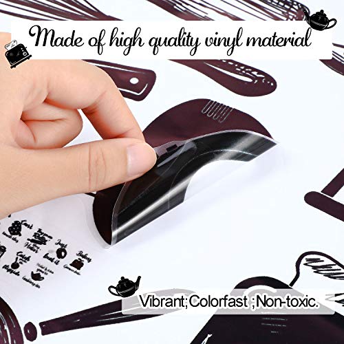 Kitchen Quotes Wall Stickers Lettering Wall Decal Kitchenware with Sayings Decoration for Kitchen Dining Baking Room Restaurant Decoration