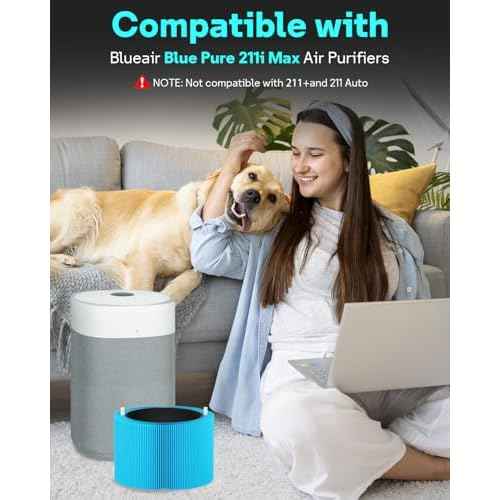 Leemone 2 Pack Blue Pure 211i Max AllergenBlock Filter Replacement Compatible with Blue Pure 211i Max Air Puri-fier, Compare to Part #F2MAX