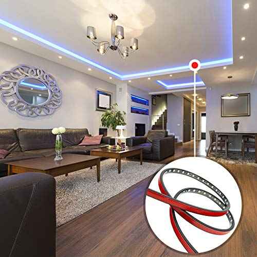 CANOPUS Double Sided Tape, Heavy Duty Adhesive Tape, LED Mounting Tape, Waterproof Foam Tape, 0.4in x 32ft, Suitable for LED Strip Lights, Indoor/Outdoor Craft, Home & Office Projects
