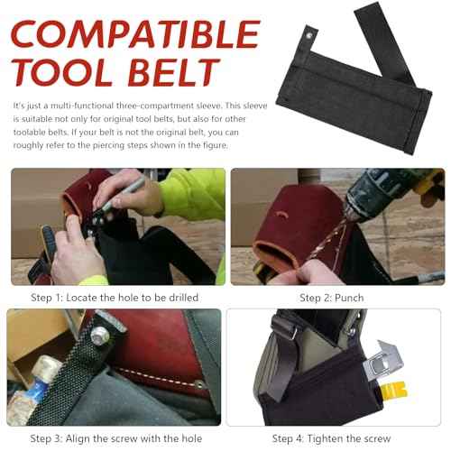 Flat Bar Holster, Multi Tool Holsters Replacement for Diamond Back Utility Multitool Pouches Sleeve, Flat Bar Holster Compatible with Diamondbacks Tool Belt for Carpenters, Roofers, Framers, 1 Pcs