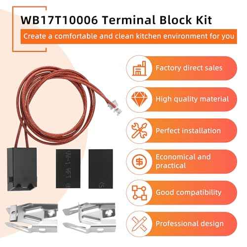 Black Burner Drip Pans WB31M19(8¡±) WB31M20(6¡±) Electric Stove Burner Replacement WB30M1(6") WB30M2(8")&WB17T10006 Terminal Block Compatible for G-E Hot-point Ken-more by MIFLUS