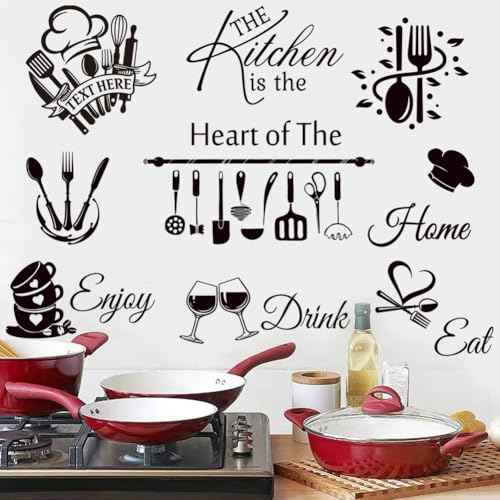 Kitchen Wall Decor Quote Stickers and Decals for Dining Room and Living Room