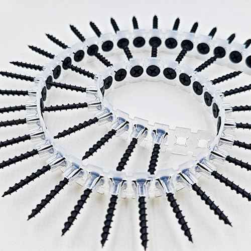Plastic Chain Belt Drywall Screws 1000pcs #6 * 1-1/4 Drywall to Wood Collated Screw