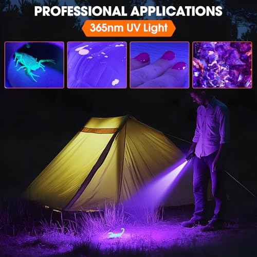 Rechargeable EDC Flat Flashlight with COB Light, UV Light & Super Bright LED Portable Pocket light, Waterproof, Mini Magnetic Flat EDC Flashlight with Clip for Working, Camping, Repairing Emergencies