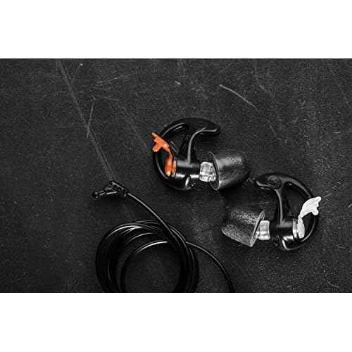 SureFire EP7 Sonic Defenders Ultra filtered Earplugs w/ Comply Canal Tips, reusable, Clear, Large