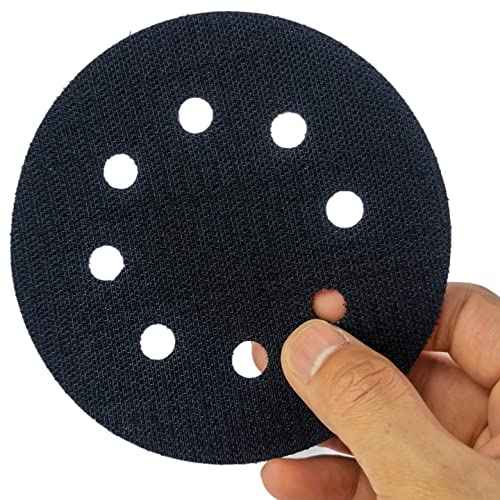 5 inch 8 Hole Premium Hook and Loop Pad Saver for Random Orbital Sanders Pads notably extends The Backing pad¢¥s Lifetime,Multi Hole Pad Protector (1 Pack)