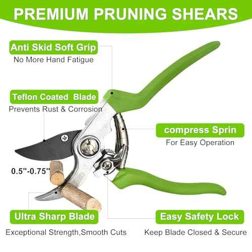 Loppers for Tree Trimmer 15" Branch Cutter Bypass Tree Clippers Rust-Resistant Blade,Tree Loppers Up to 1.5" Diameter Cut Capacity,Pruning Shears with Shock-Absorbing Handle,Gardening Pruners Tools