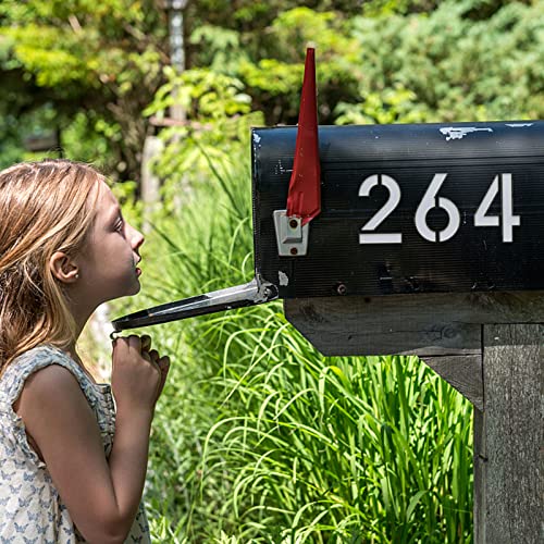 YEAJON 3 Inch Curb Stencil Kit 0-9 Address Number Stencils, 20Pcs Reusable 14 Mil Mylar Plastic Templates for Painting on Road, Wall, Wood, Mailbox