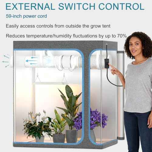 4 Inch Duct Fan with Switch - Modunful Inline Ventilation Exhaust Fan 3-pin AC, 180 CFM Duct Intake High Efficiency Air Fan for Vent Bathroom, Kitchen, Grow Tent, Hydroponics, 3D Printer