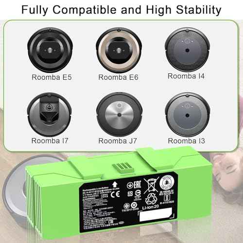 Dentsing 14.4V ABL-F Battery for iRobot Roomba i3 i3+ 3150 i4 i4+ 4150 i7 i7+ j7 j7+ 7158 7150 7550 7558 i8 and e5 5150 e5150 e6 e6198 Replacement Battery for Roomba i & e & j Series 64.2Wh 4460mAh