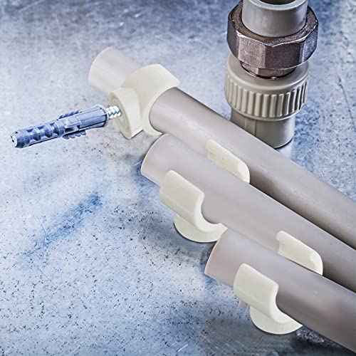 Taiyin 200 Pcs 1/2 Inch PEX Clips 16 mm Pipe Clamps U Hook PEX Pipe Support Hangers PVC Plastic Water Pipe Holder Clamps Bracket Socket