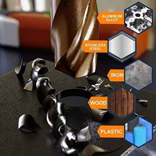 Cobalt Drill Bit Set 2mm - 10pcs, M35 Twist Drill Bits Straight Shank, 2mm High Speed Steel Drill Bits for Drilling in Hard Metal, Stainless Steel, Cast Iron