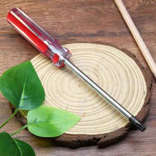 T30 Torx Security Screwdriver with Magnetic Tip Plastic Grip, Torx Screwdriver for Computer Repairing, Home Appliances(Red, 185mm/ 7.3")