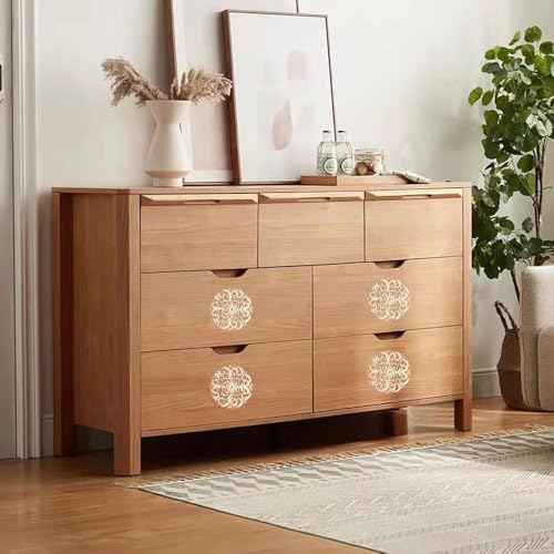 2PCS Unpainted Round Decorative Wood Carved Appliques Onlays Dia12cm/4.72",Unfinished Wooden Carved Flower Carvings Decals for Furniture Cabinet Bed Wardrobe Closet DIY Decoration