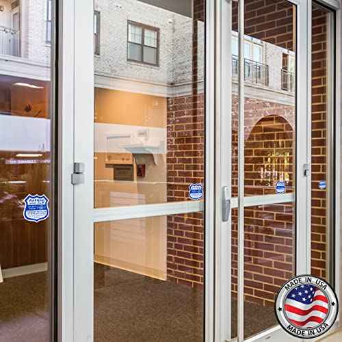Psyfer¢ç (Fade-Free) 6 Pack - Small Alarm Security Outdoor UV Window Stickers [Made in USA]