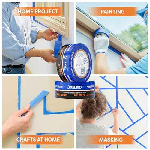 Painter¡¯s Tape ? 2 inch/ 1.88 inch x 60 yds Masking Tape Rolls ? Paint Tap for Wall, Trim, Glass, Metal ? Fine Line Tape for Precise Lines, Edges ? Residue-Free Blue Painters Tape-Single Roll