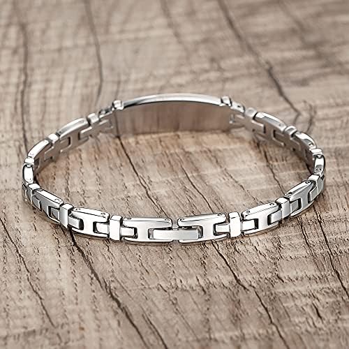 Fashion Lady Stainless steel Medical Alert id Bracelets with Free Engraving
