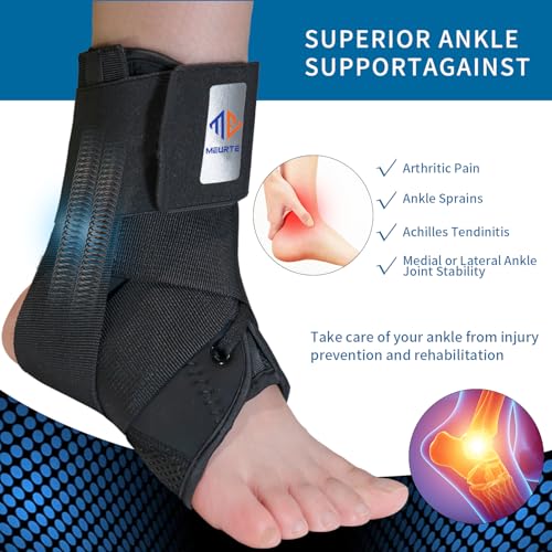 Ankle Brace for Women Men - Lace Up Adjustable Breathable Support, Ankle Support Brace and Stabilizer ankle brace for sprained ankle for Sprained Ankle Injury Recovery, Running, Basketball, Volleyball, Soccer (Large)
