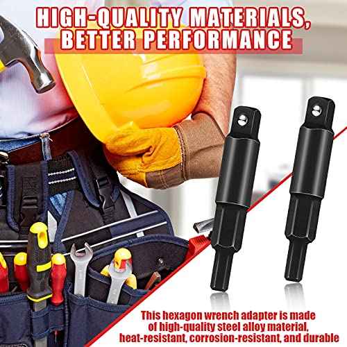 Chumia 2 Pieces HVAC Service Wrench 3/16 to 5/16 Repair Hex Key Adapter HVAC Service Tools Air Conditioning Wrench Tools for Valve Opener Air Conditioning Equipment Repair